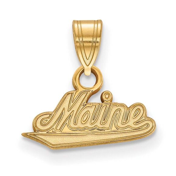 14k Yellow Gold U. of Maine Small Pendant - Picture 1 of 3